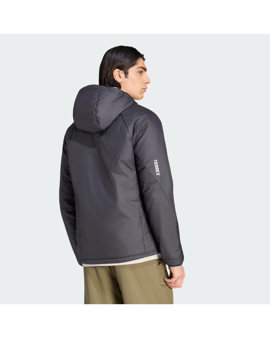 Adidas Originals Blue Terrex Multi Climawarm Insulated Hooded Jacket for men