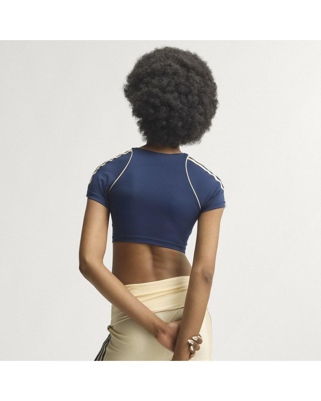 Adidas Blue Originals Sport Superstar Bra Tee