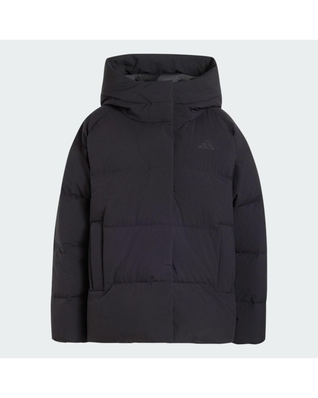 Adidas Black Helionic Down Puffer Hooded Jacket