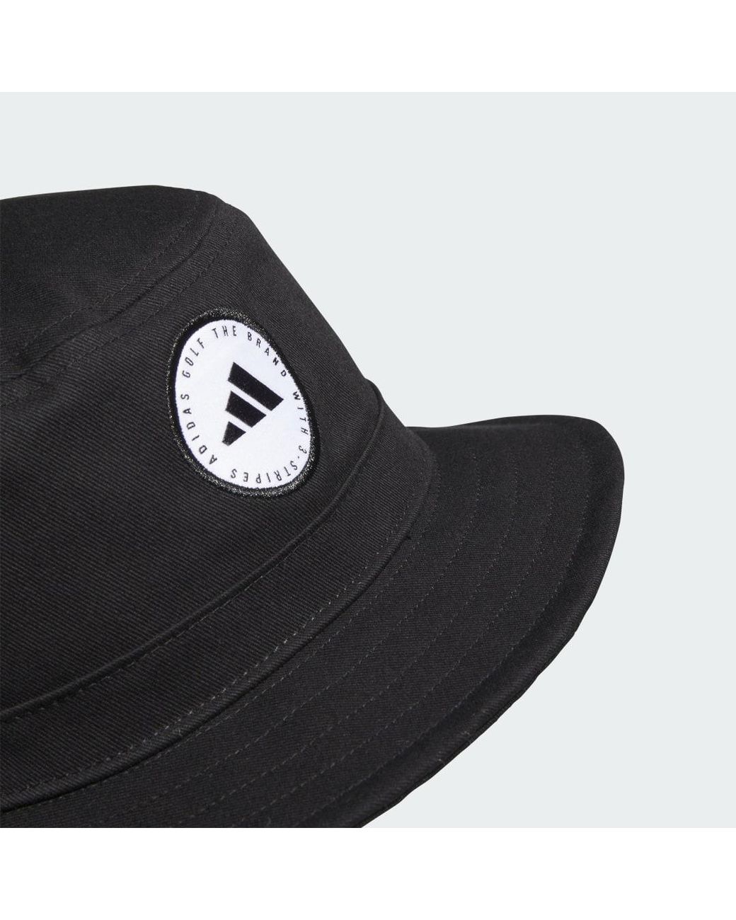 Adidas Black Solid Bucket Hat for men