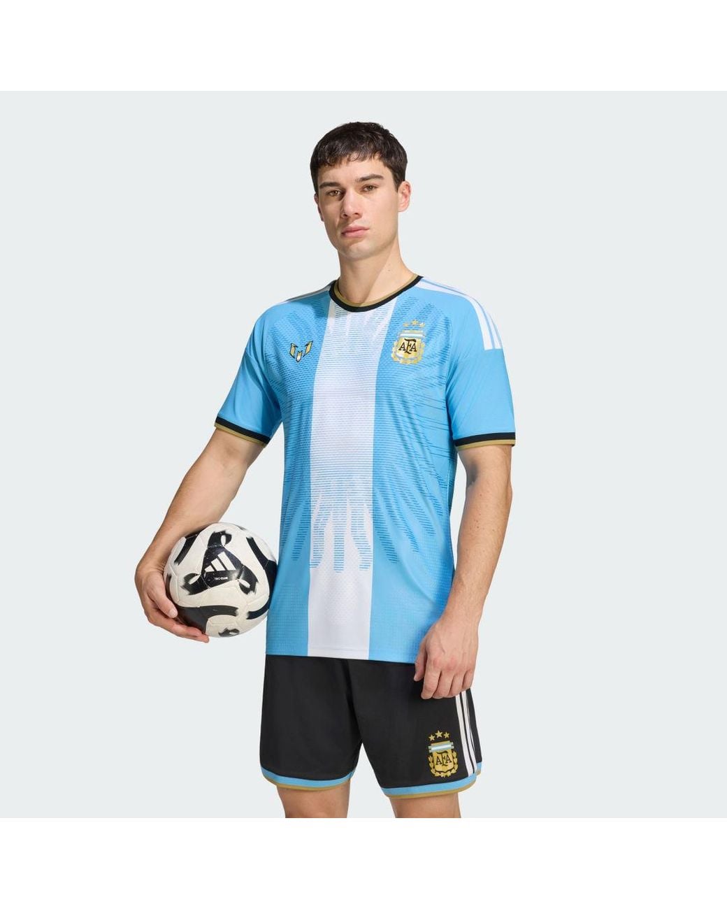 Adidas Blue Argentina Messi 26 Authentic Jersey for men