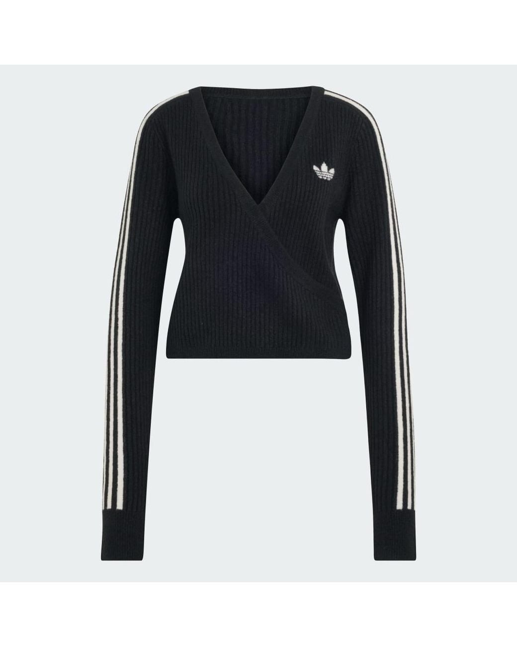 Adidas Black Originals By Jennie Knitted Wrap Around Cardigan