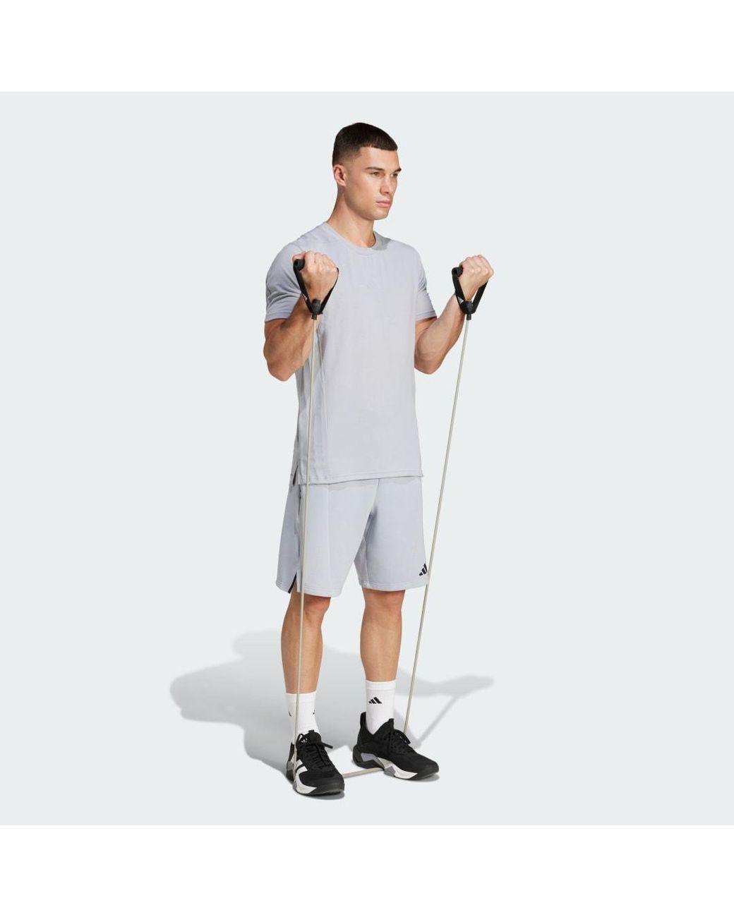 Adidas Blue Designed For Training Knit Shorts for men