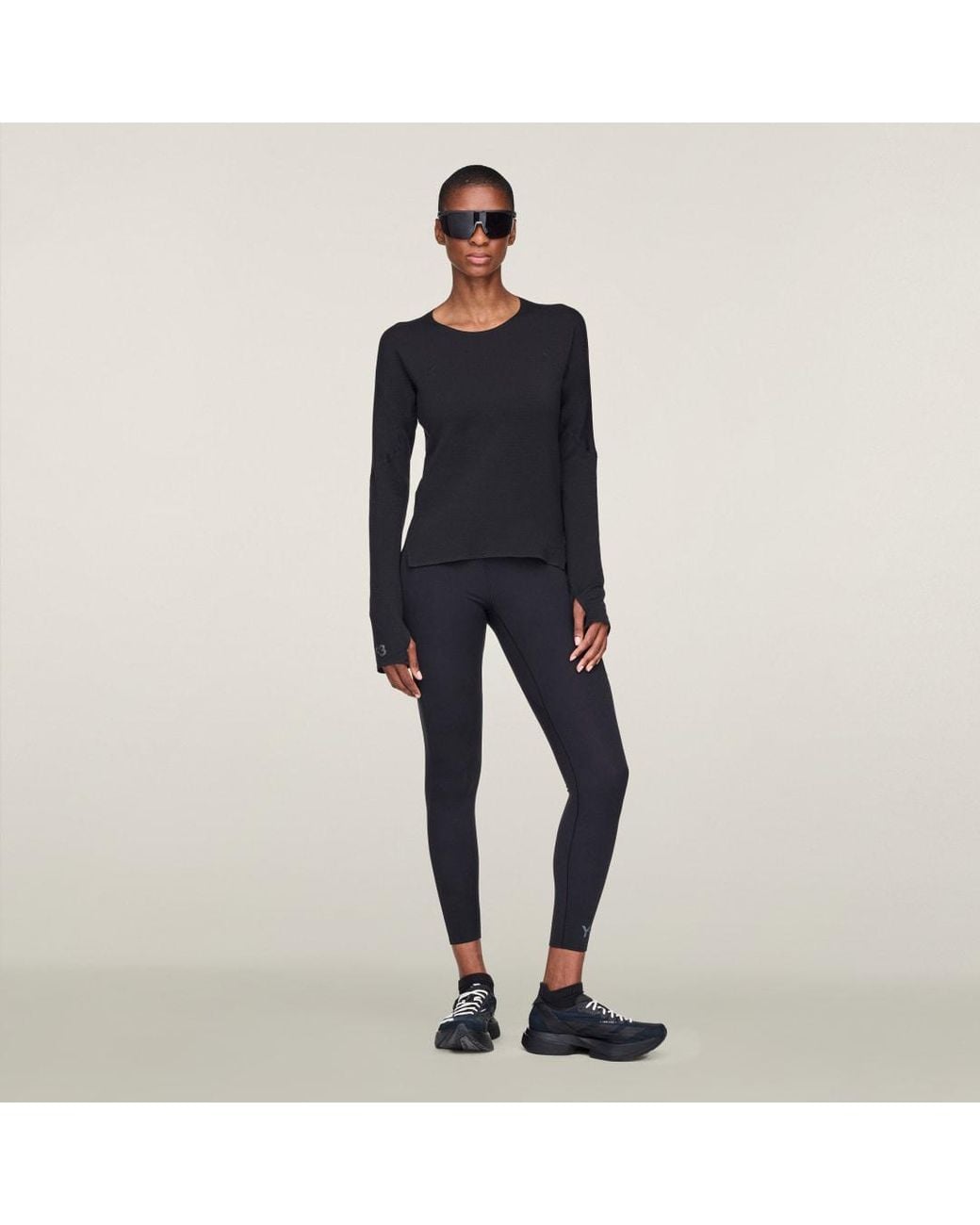 Adidas Black Y-3 Running Long Sleeve T-Shirt