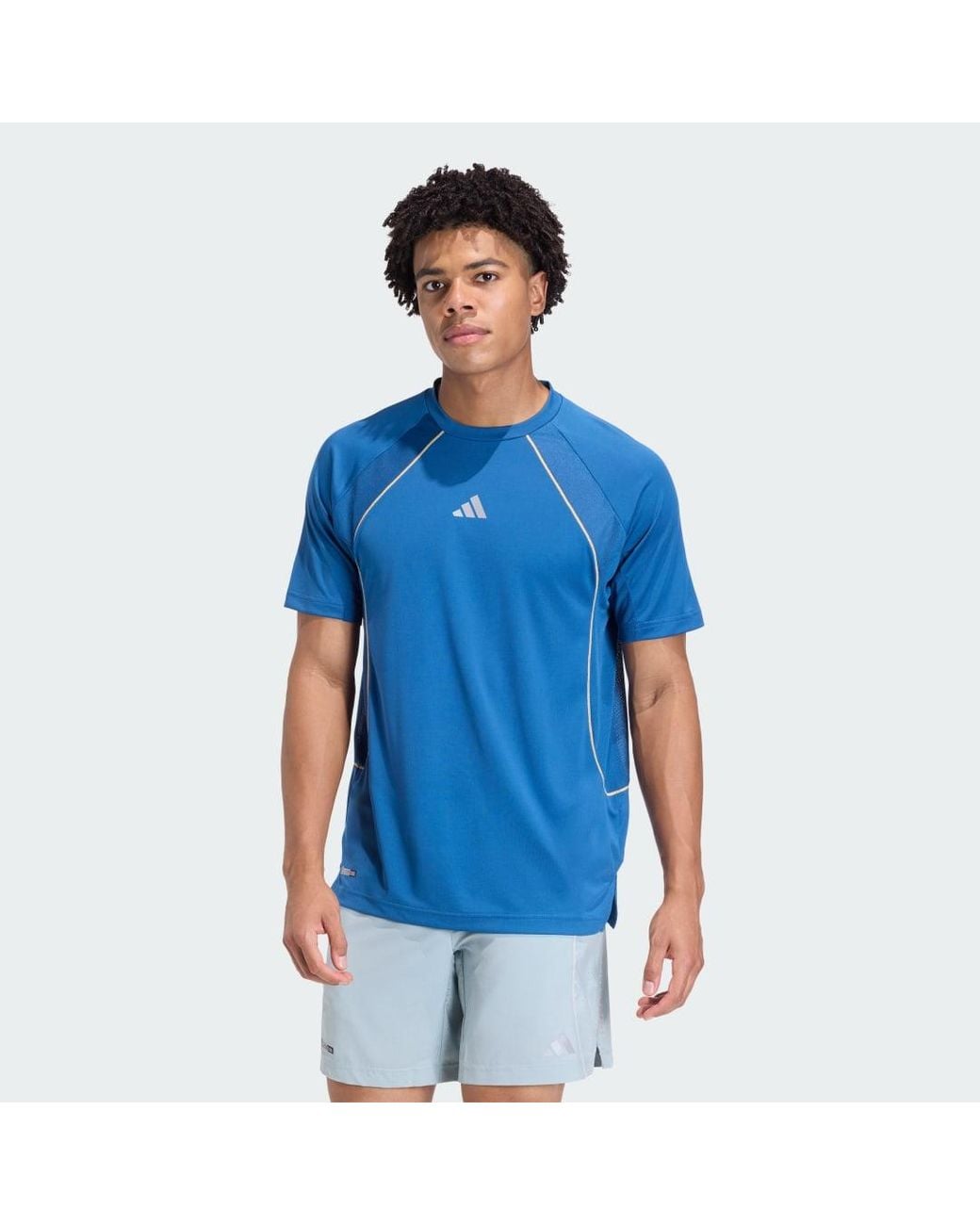 Adidas Blue Tech Apparel Climacool T-Shirt for men
