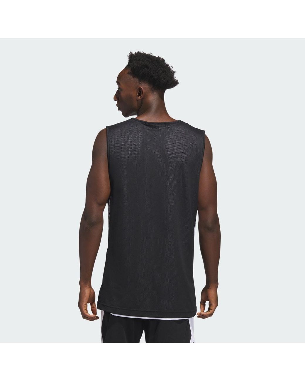 Adidas Black 3G Speed Reversible Basketball Aeroready Jersey for men