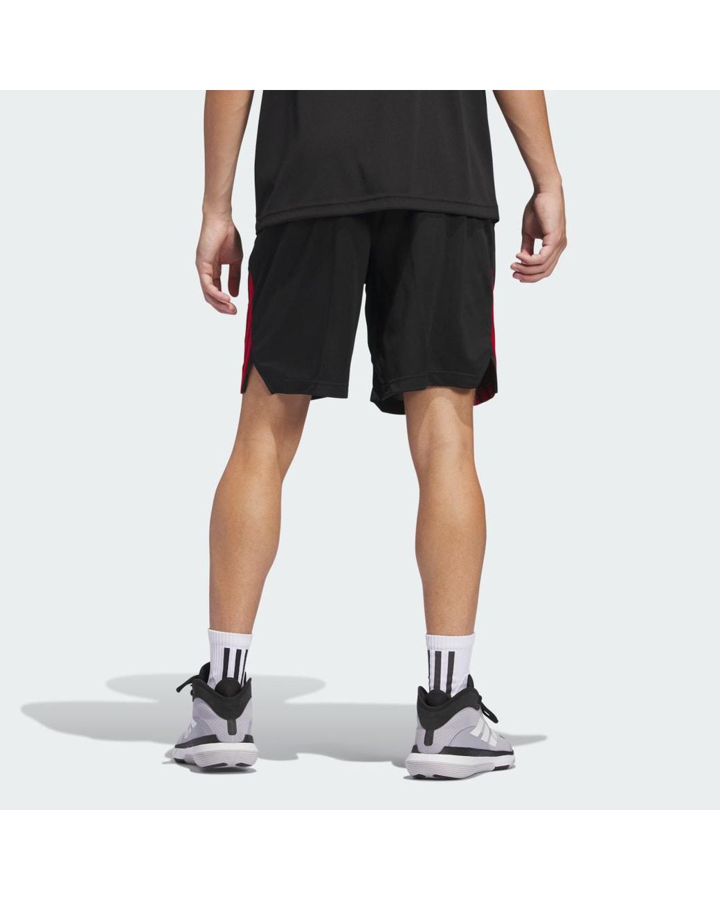 Adidas Black Legends 3-Stripes Basketball Shorts for men