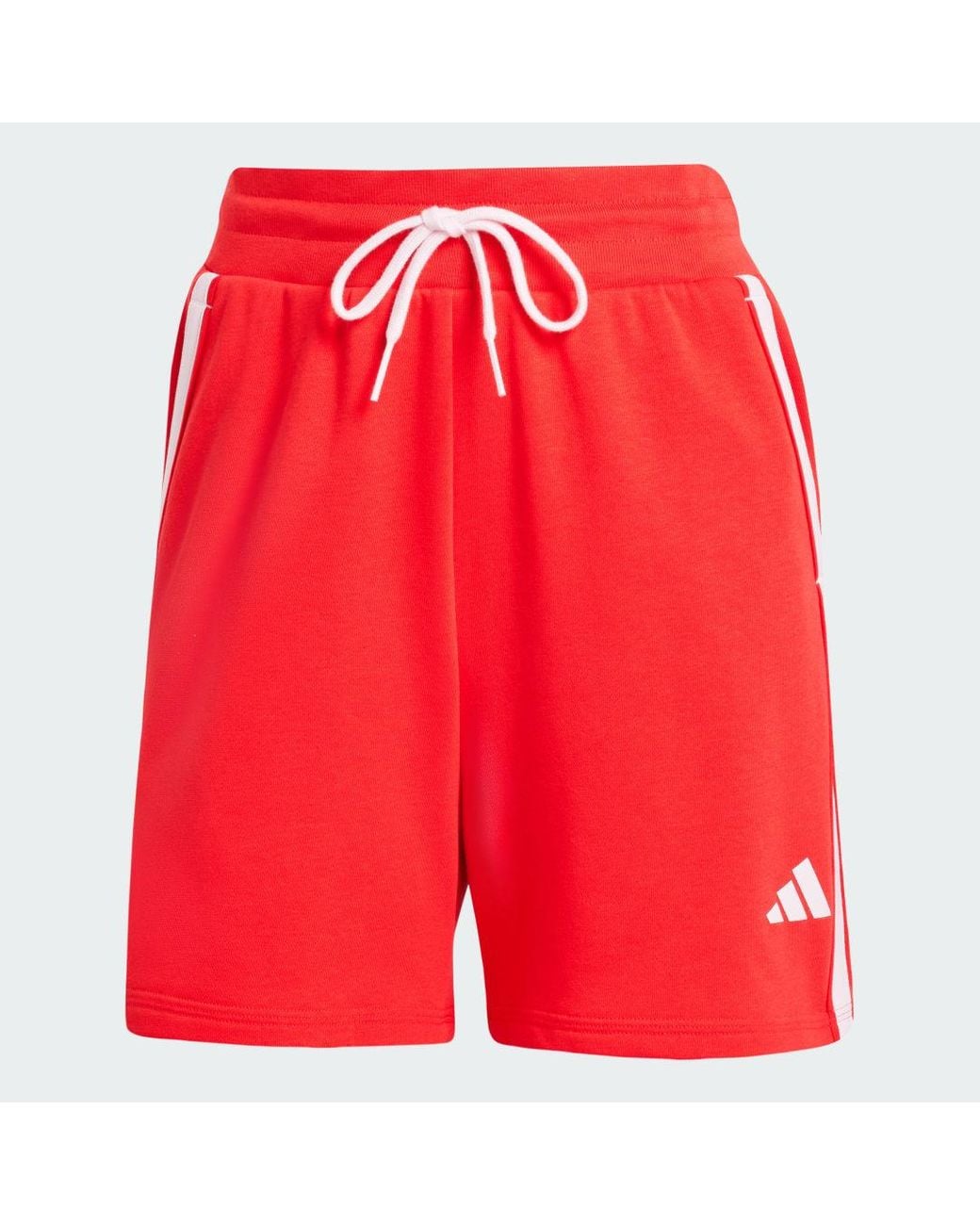 Adidas Red Essentials Color Pop French Terry Shorts