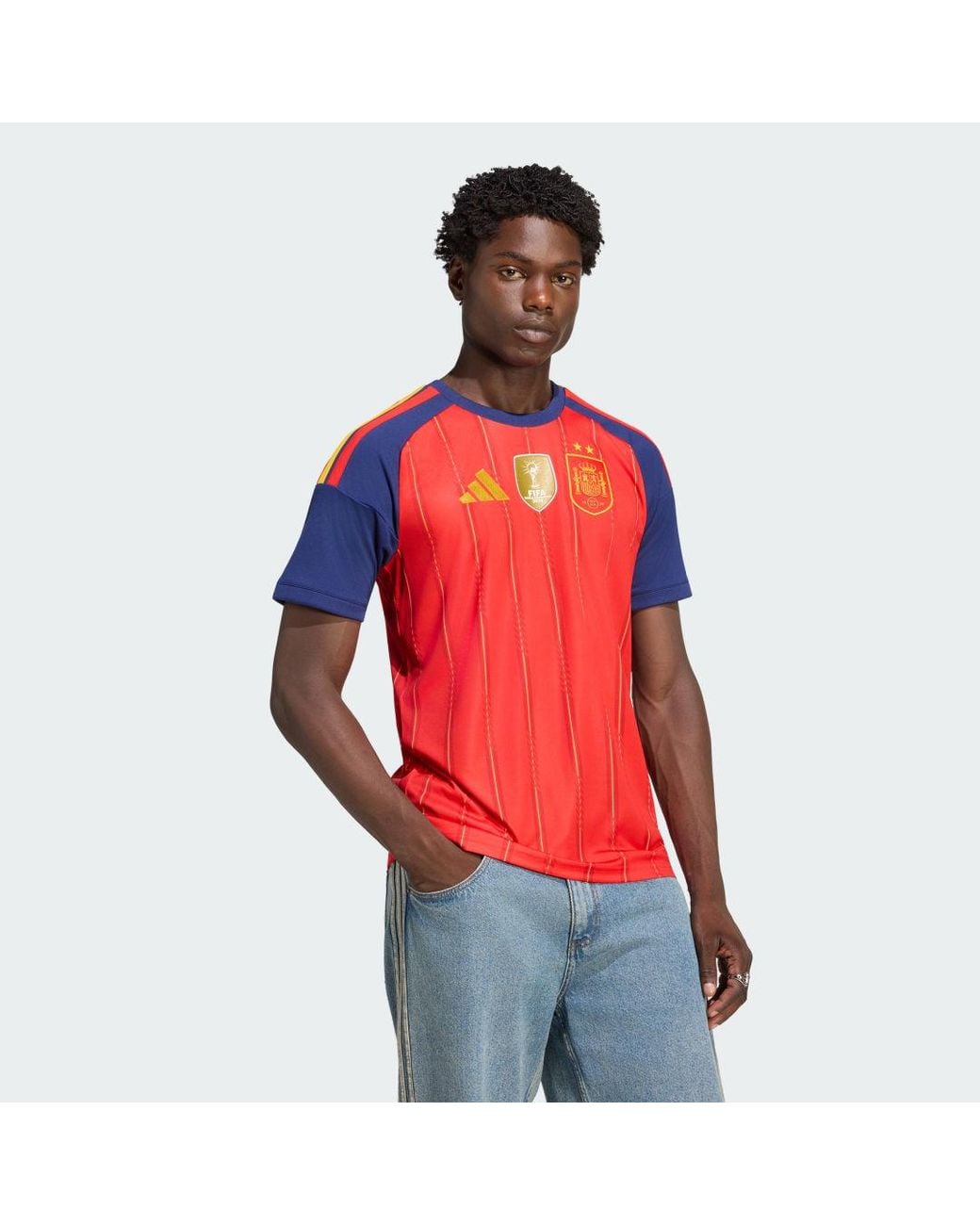 Adidas Red Spain 26 Home Winners Jersey for men