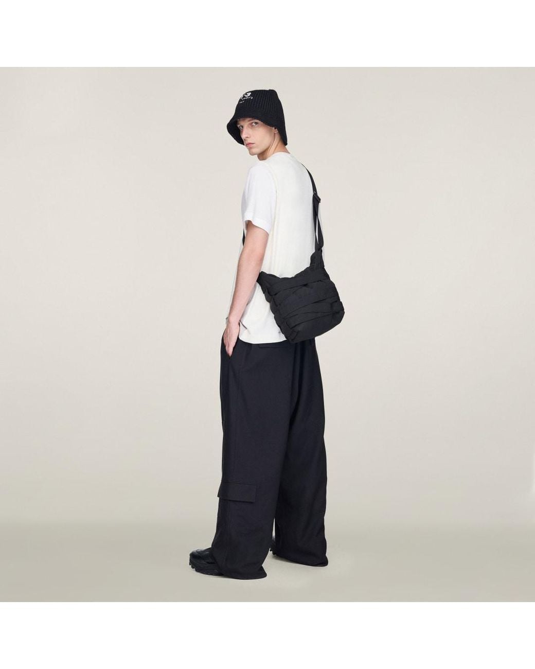 Adidas Blue Y-3 Cinch Shoulder Bag
