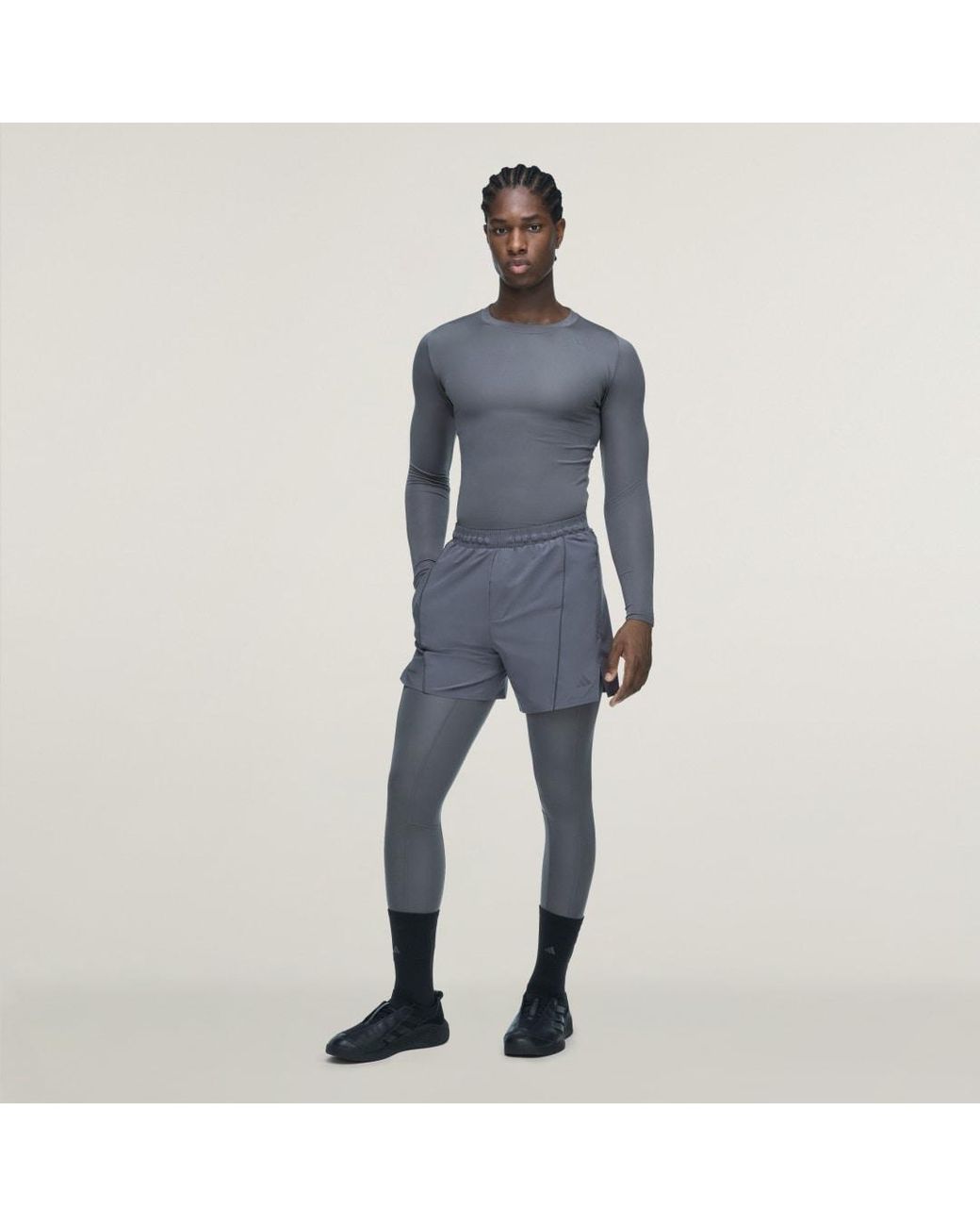 Adidas Blue X Entire Studios Techfit Compression Training Long Sleeve T-Shirt for men