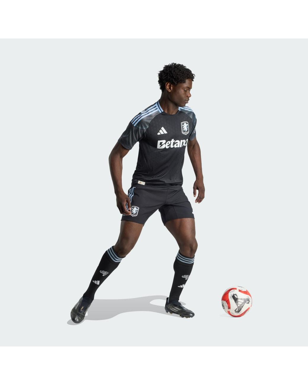 Adidas Black Aston Villa Fc 25/26 Away Authentic Jersey for men