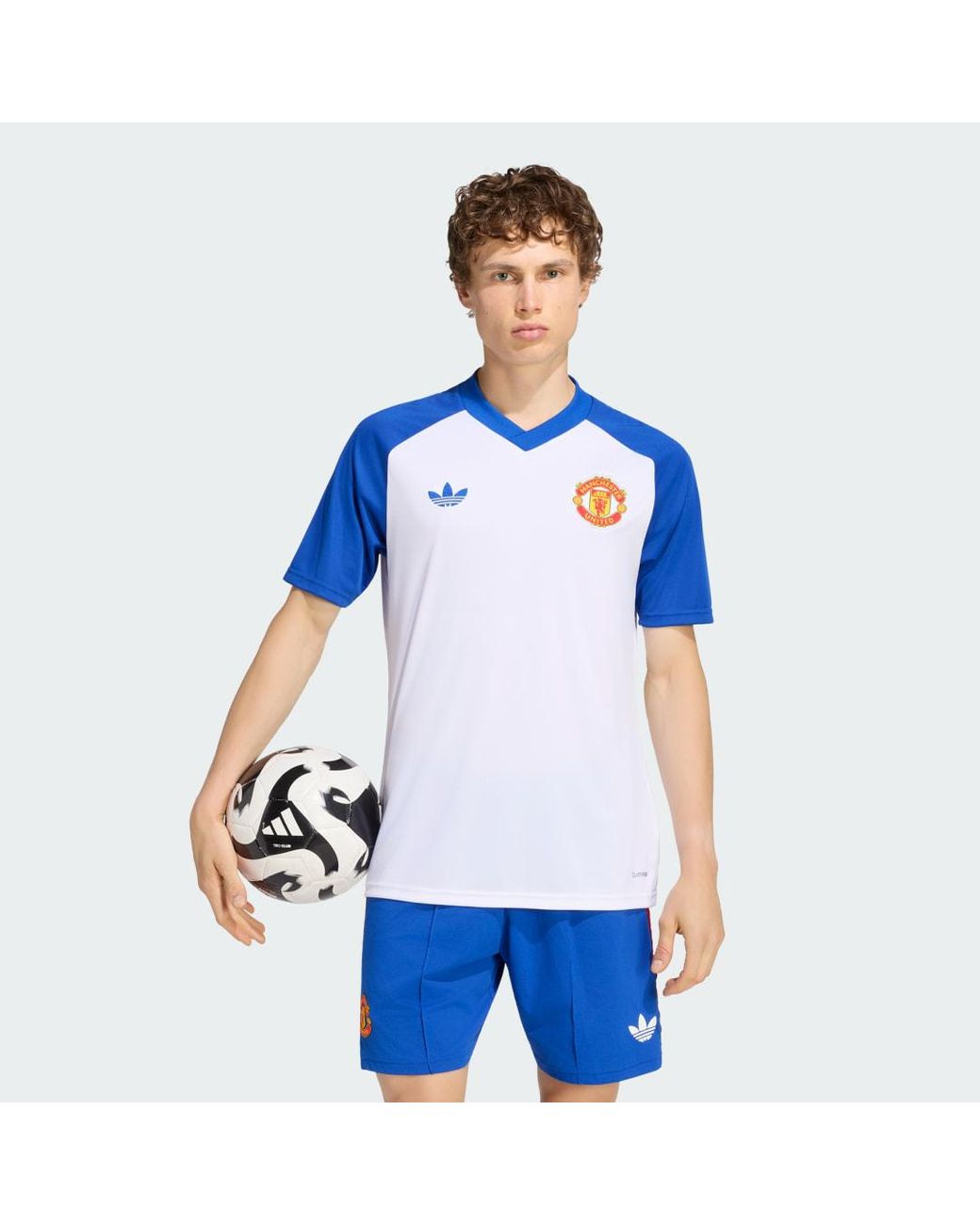 Adidas Blue Manchester United 26/27 Pre Match Jersey for men