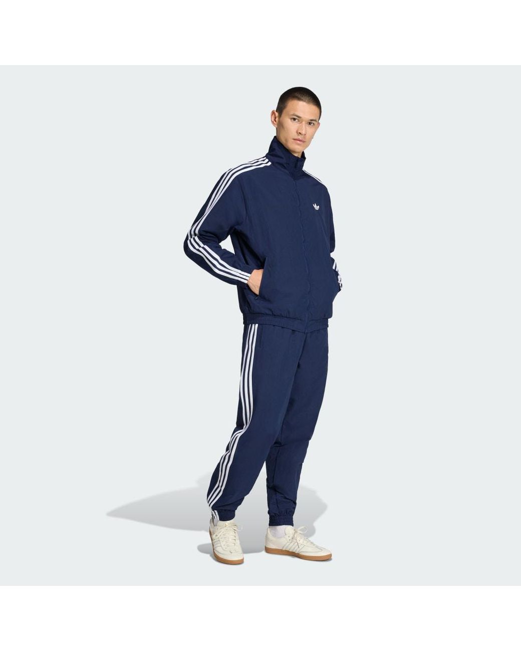 Adidas Blue Firebird Woven Track Top for men