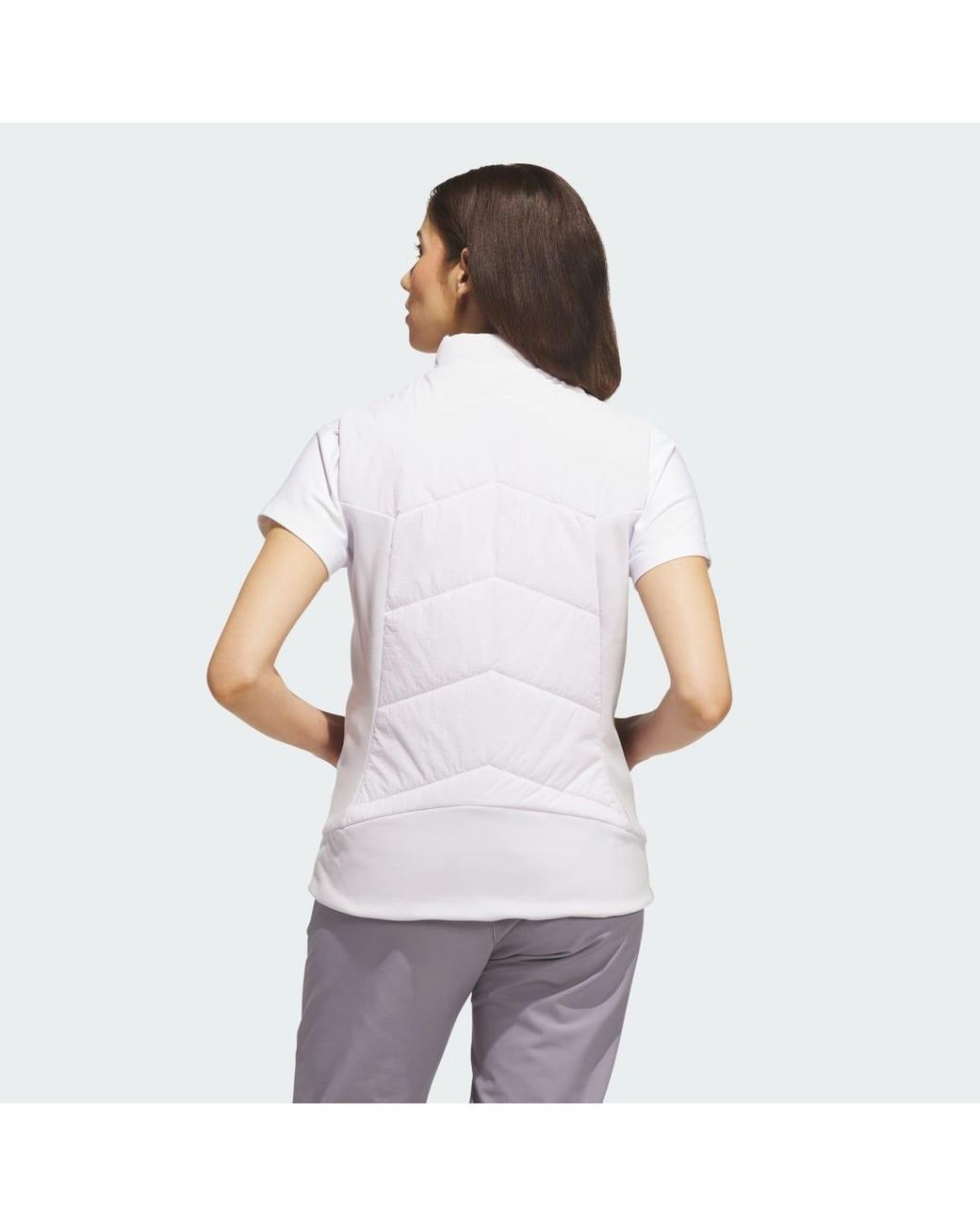 Adidas White Ultimate365+ Course Control Quilted Vest