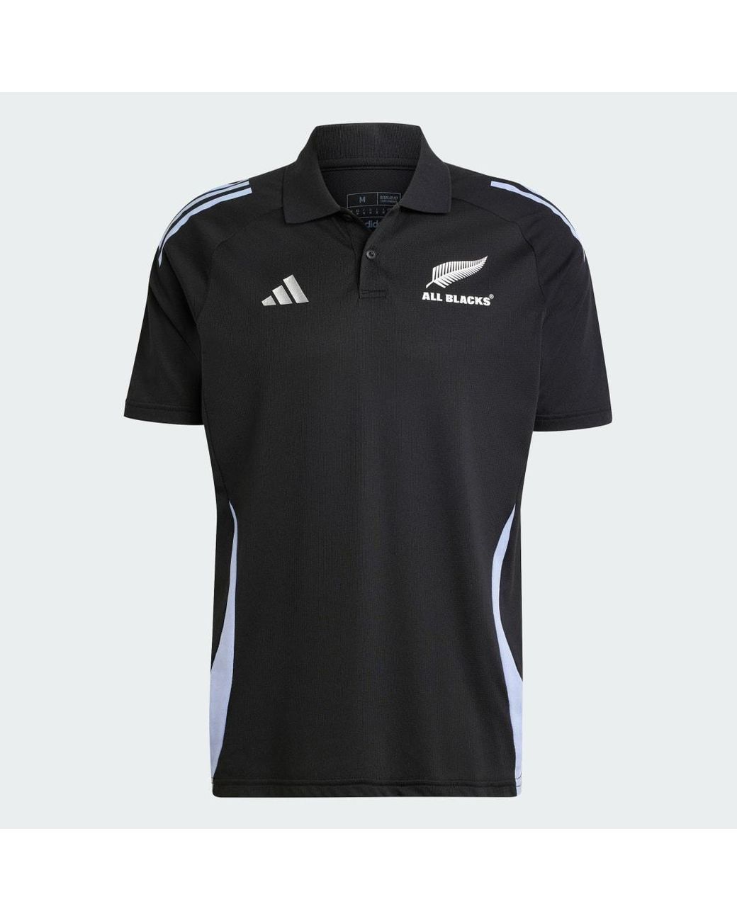 adidas all black rugby shirt