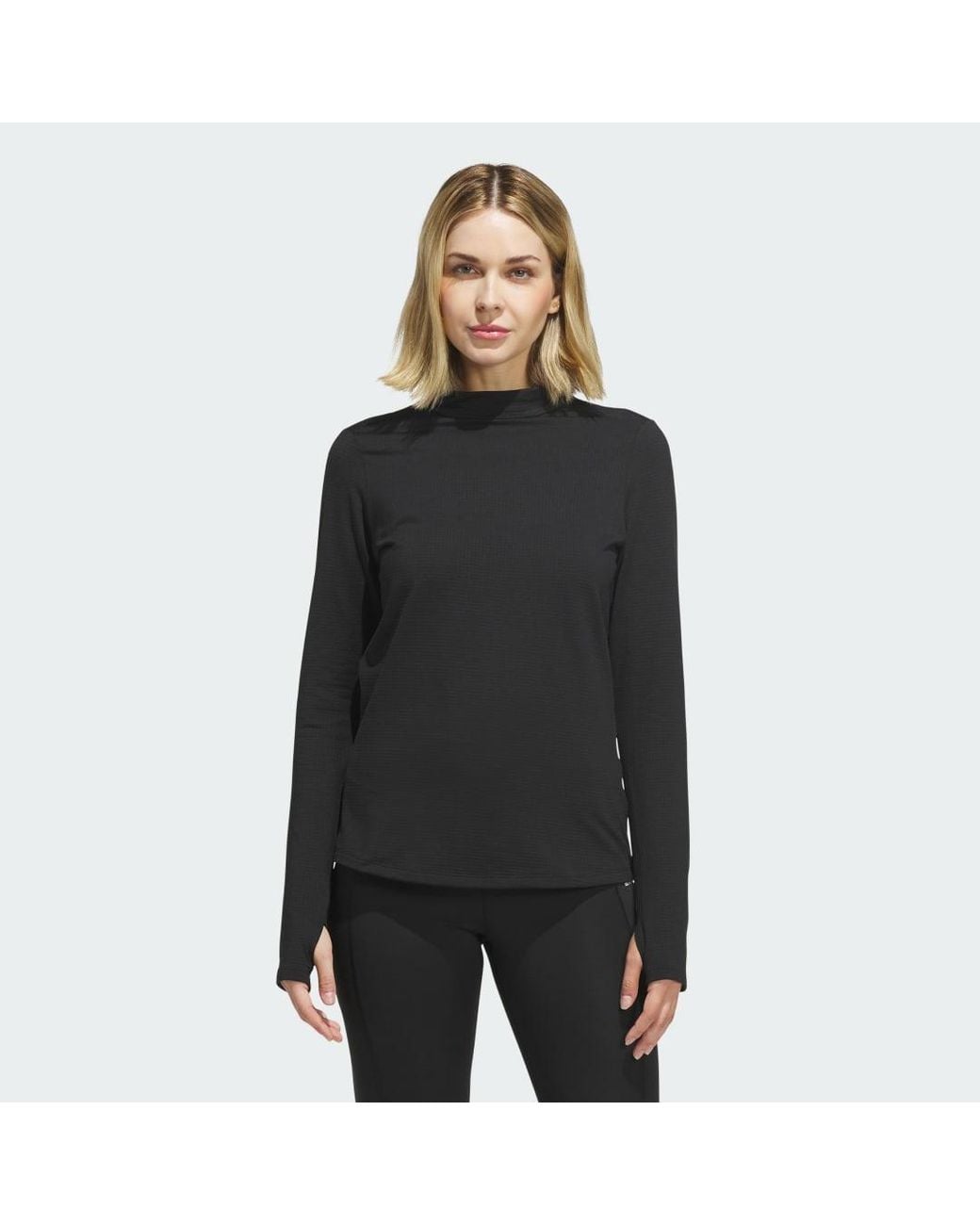 Adidas Black Ultimate365+ Climawarm Mock Neck Long-Sleeve Top