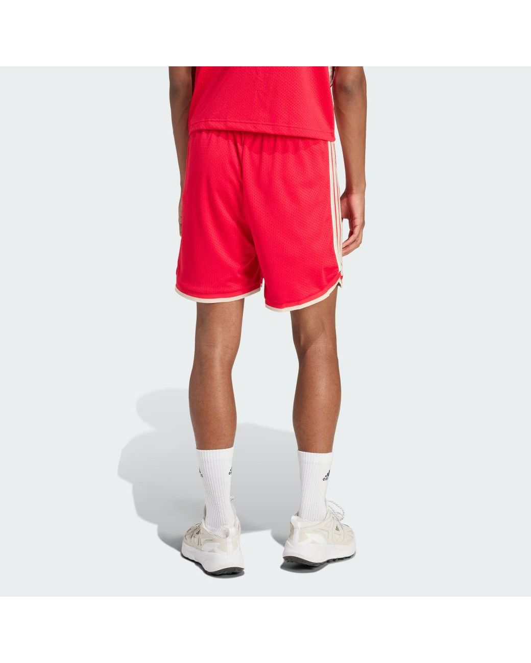 Adidas Red Stadium Mesh Shorts for men