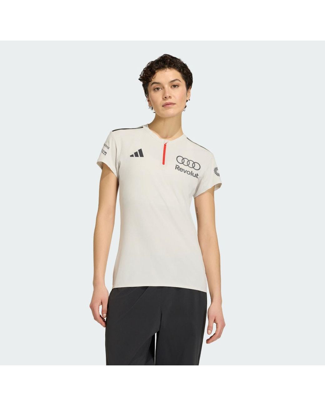 Adidas Gray Audi Revolut F1 Team Engineers &Amp; Marketing Short Sleeve Polo