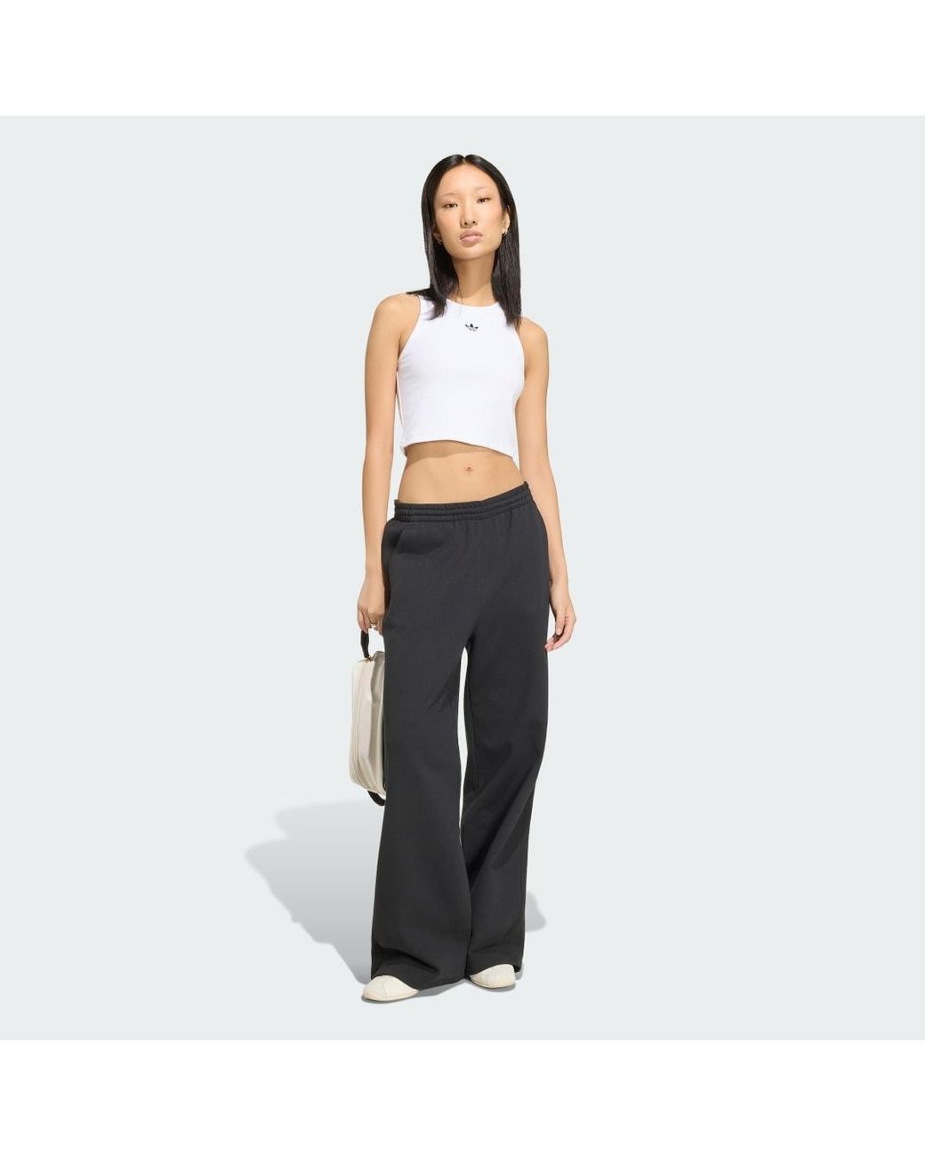 Adidas White Essentials Rib Tank Top