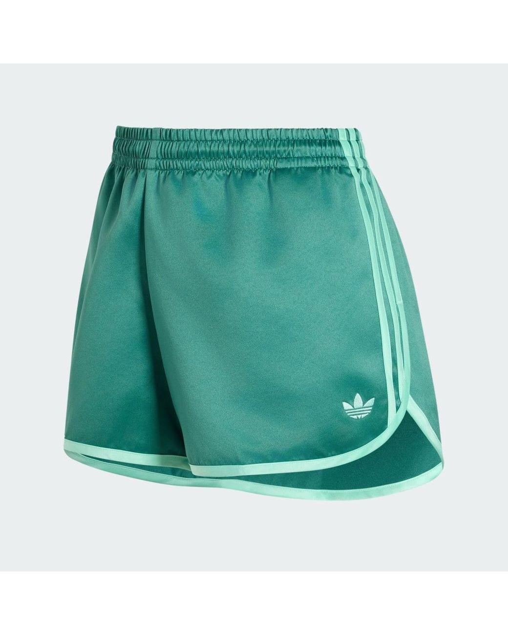 Adidas Green Satin 3S Sprinter Short