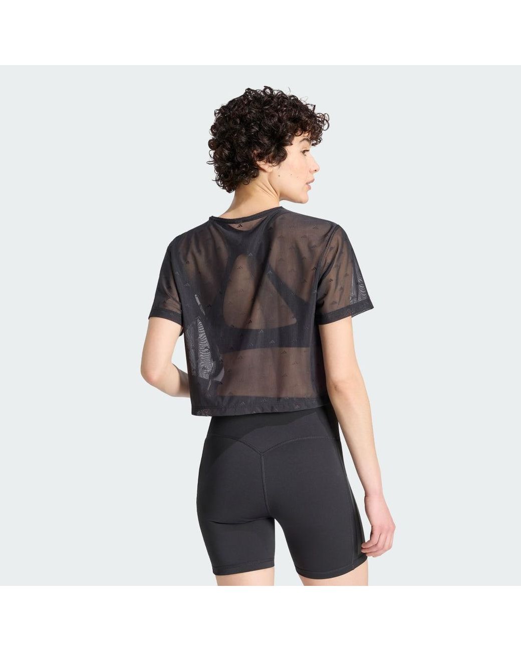 Adidas Originals Black Primelift Essentials Workout Boxy Mesh T-Shirt