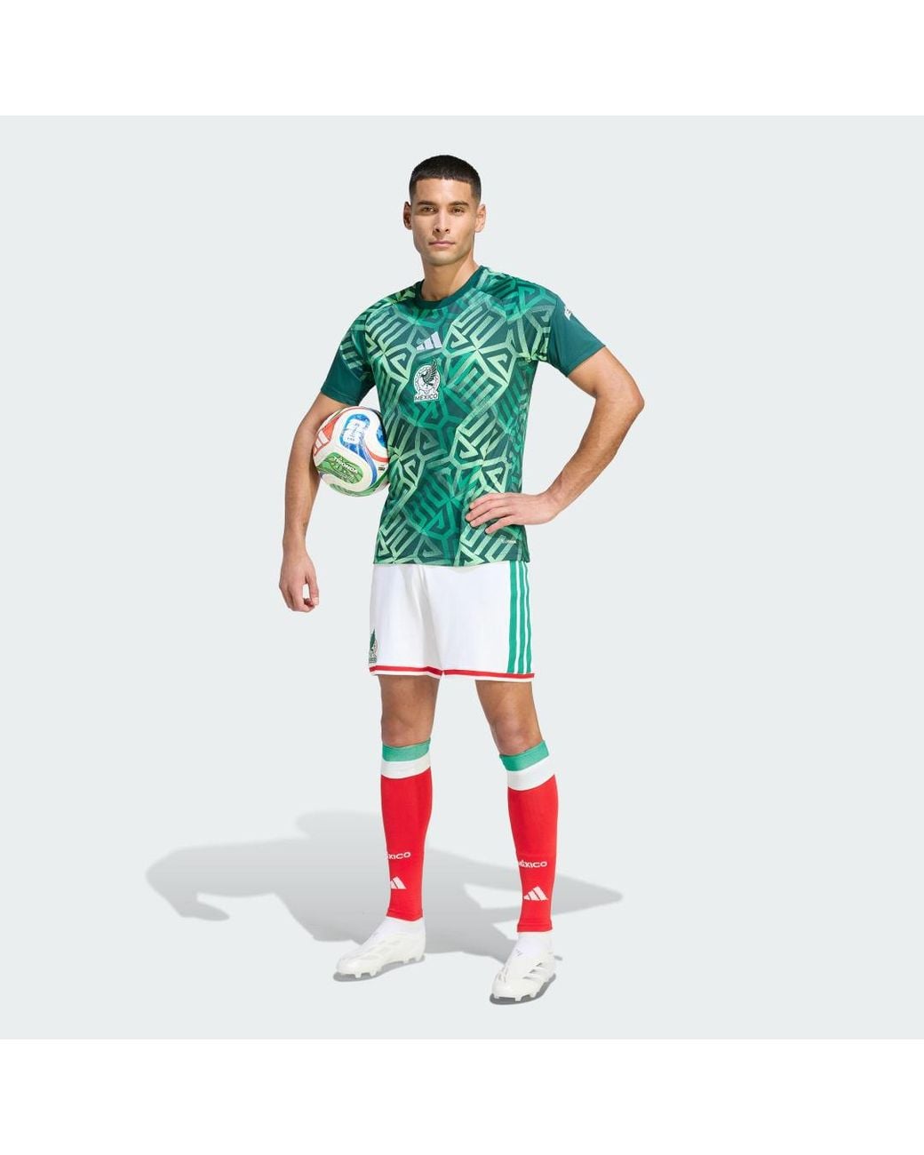 Adidas Originals Green Jersey Mexico 26 Home Pre Match Jersey for men
