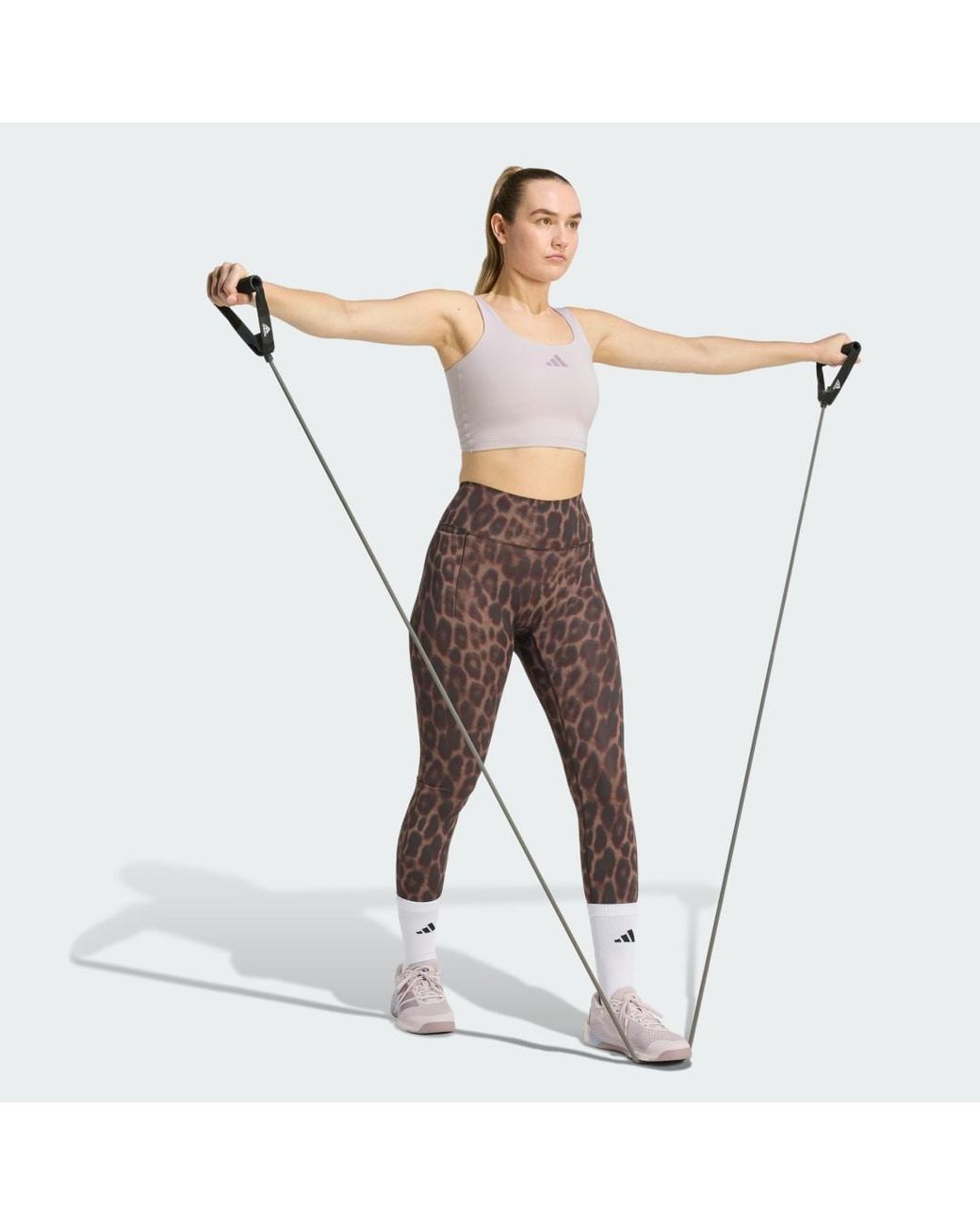 Adidas Gray Power Light Support Bra Tank Top