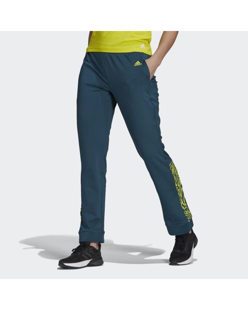 adidas Synthetic X Zoe Saldana Aeroready Track Pants in Turquoise (Blue) - Lyst