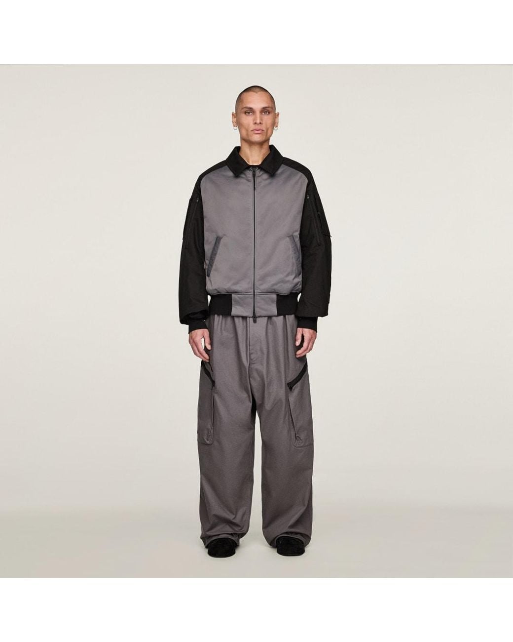 Adidas Gray Y-3 Ut Twill Cargo Trousers for men