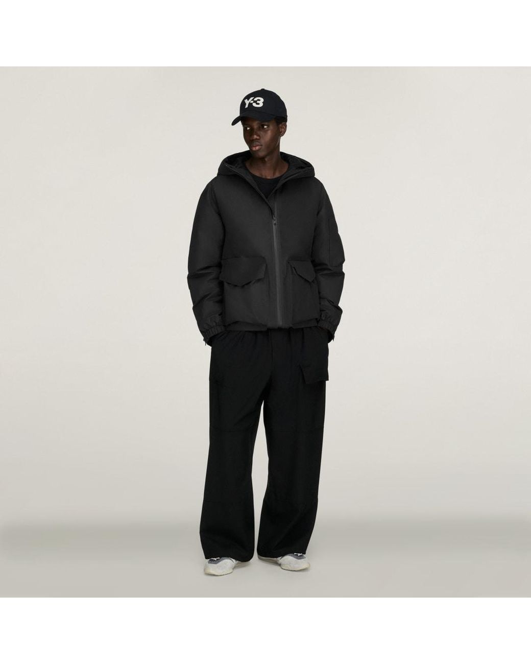 Adidas Black Y-3 Gtx Padded Hooded Jacket