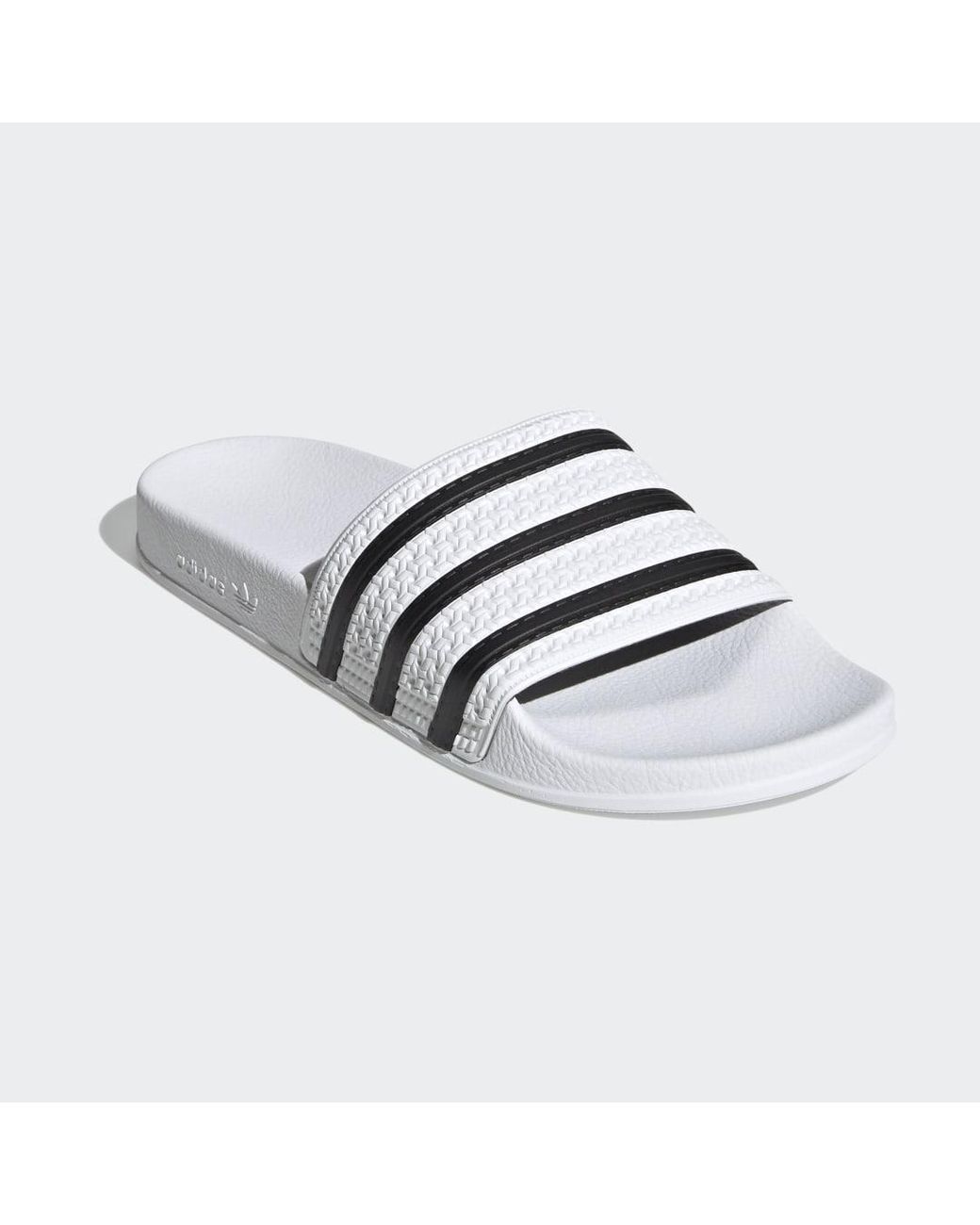 Adidas White Adilette Slides