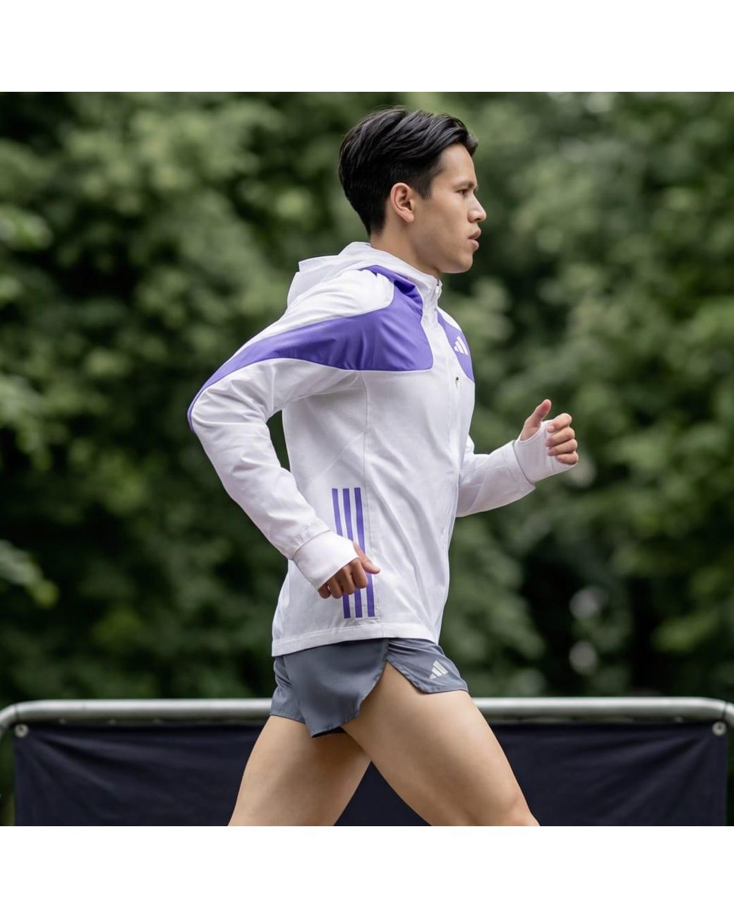 Adidas Blue Adizero Running Jacket for men