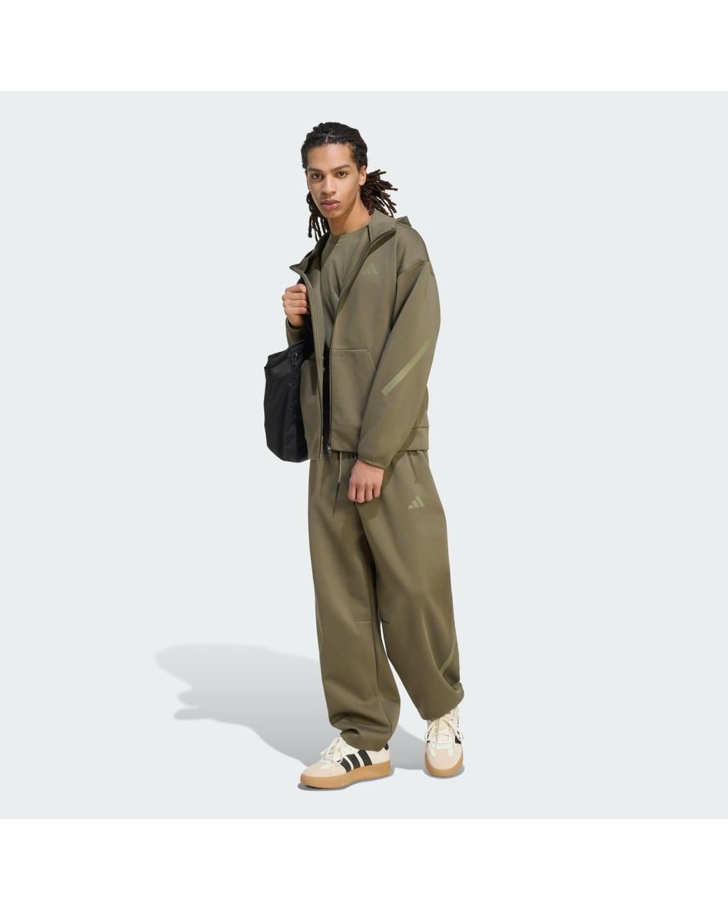 Adidas Green Z.N.E. Full Zip Track Top for men