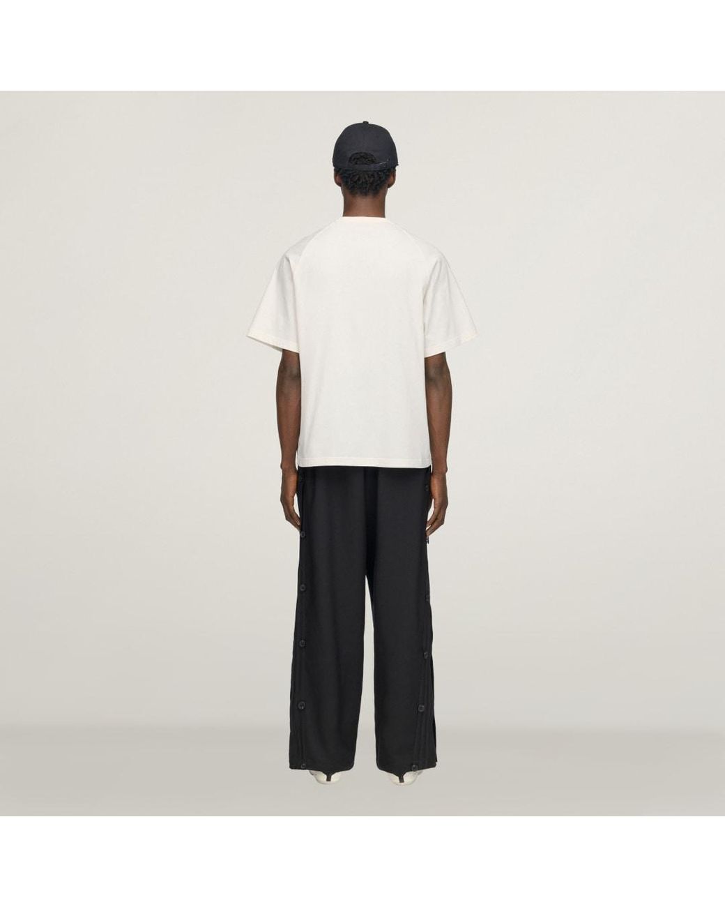 Adidas White Y-3 Sport Uniform Adaptive 3 Stripes Trousers for men