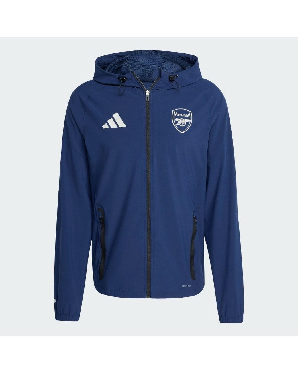 Adidas Blue Arsenal Tiro 25 Competition Vis Tech Travel Jacket for men