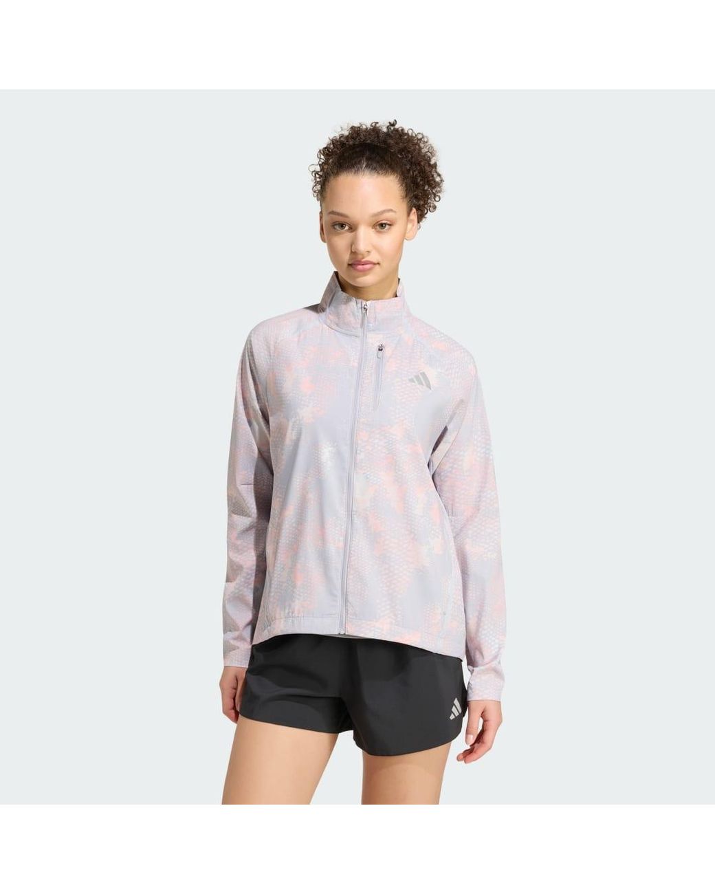Adidas White Adi365 Running Animal Print Iconic Jacket