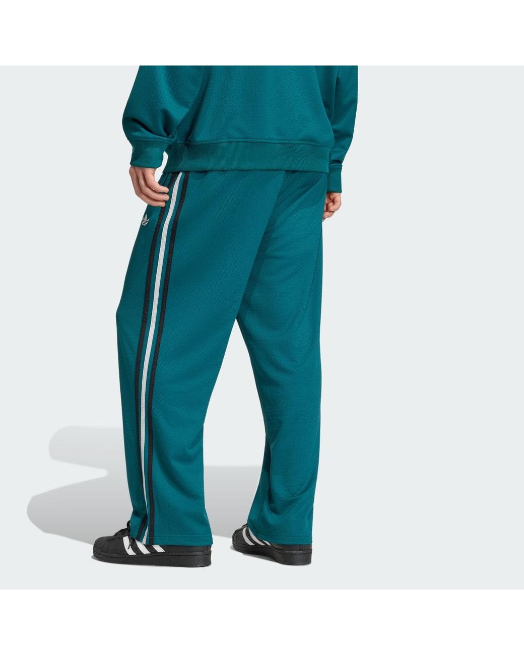 Adidas Green Adicolor Sst Loose Mesh Track Joggers for men