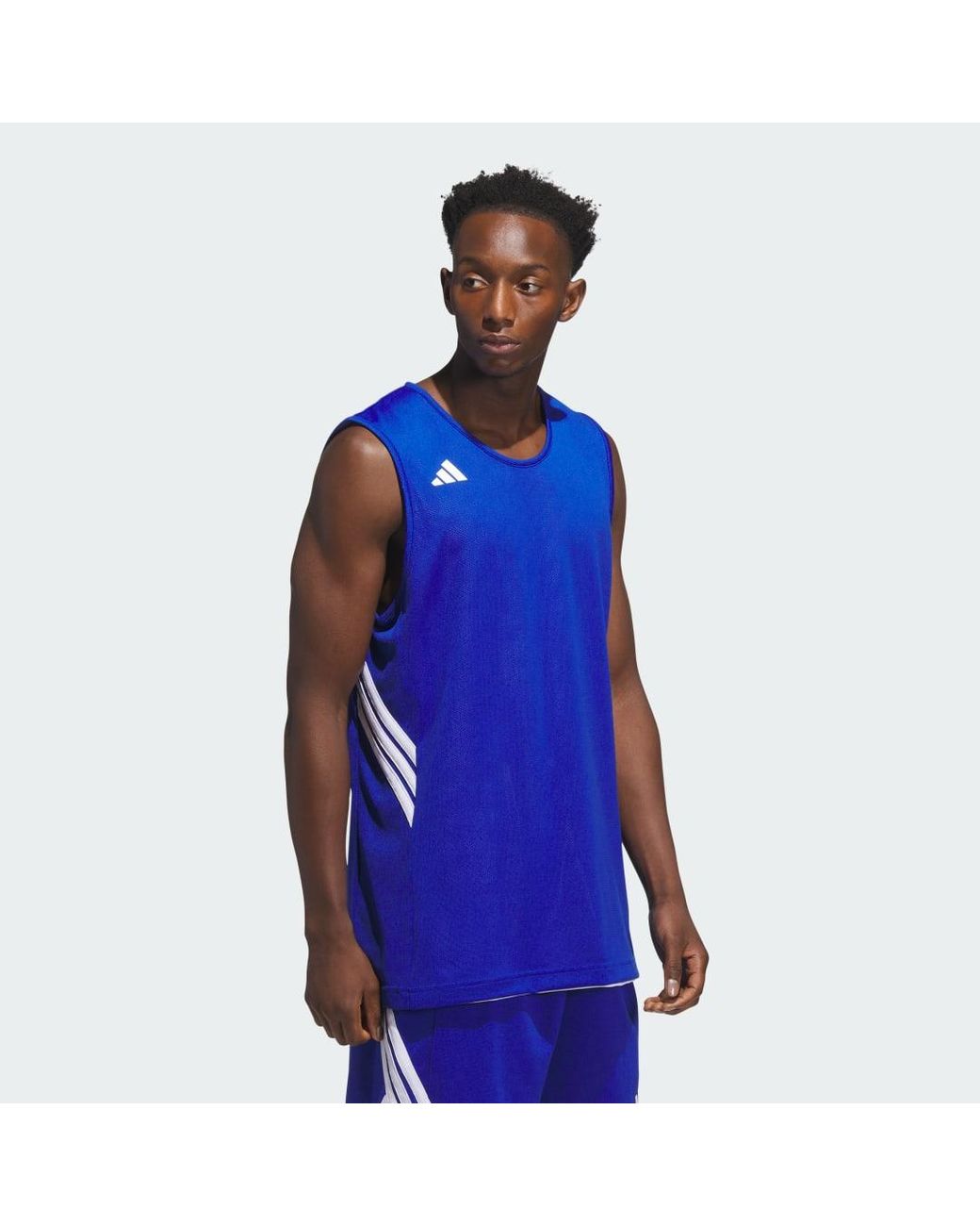 Adidas Blue 3G Speed Reversible Basketball Aeroready Jersey for men