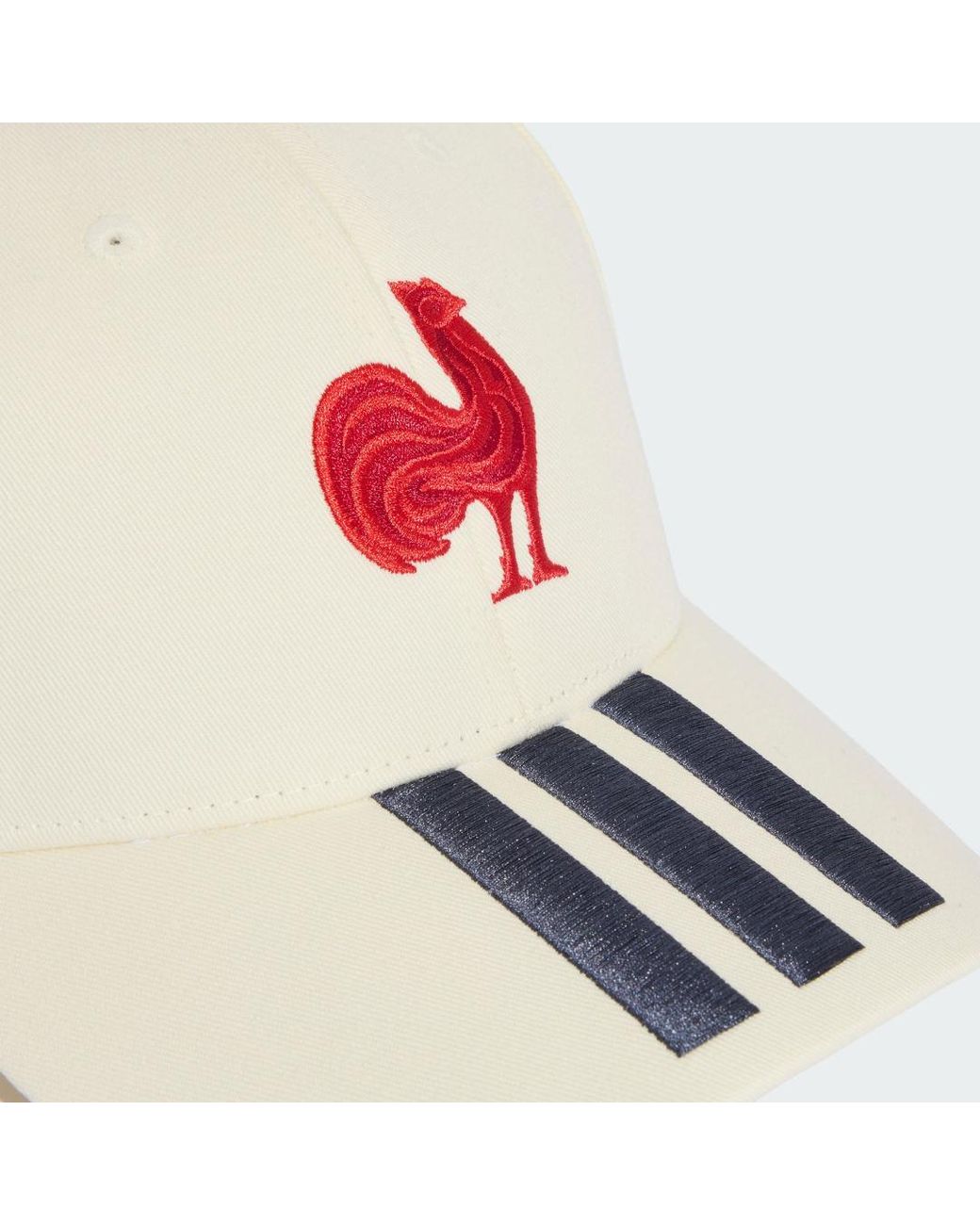 Adidas White France Rugby Training Wear Baseball Cap
