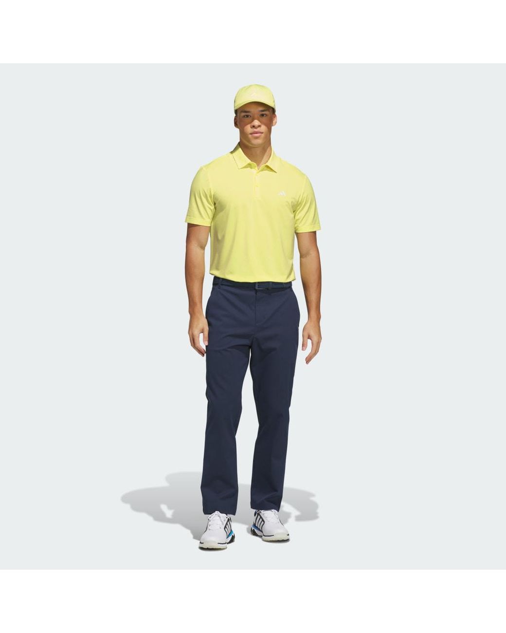 Adidas Yellow Ultimate365 Solid Polo Shirt for men