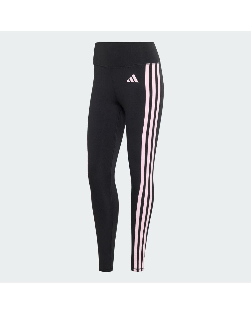 Adidas Black Optimé Essentials 3-Stripes 7/8 Leggings