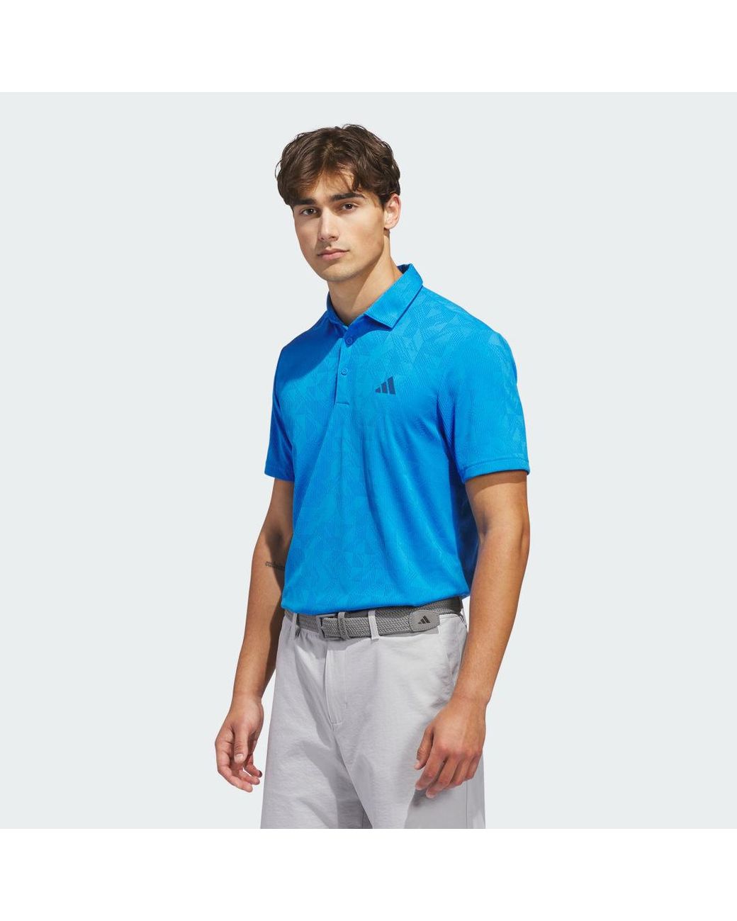 Adidas Blue Ultimate365 Jacquard Polo Shirt for men