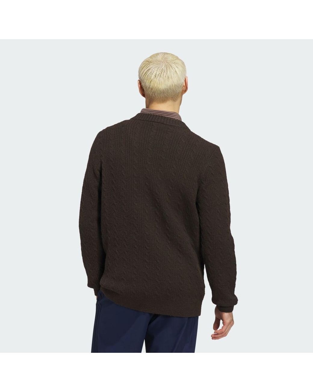 Adidas Originals Black Originals Cableknit Sweater for men