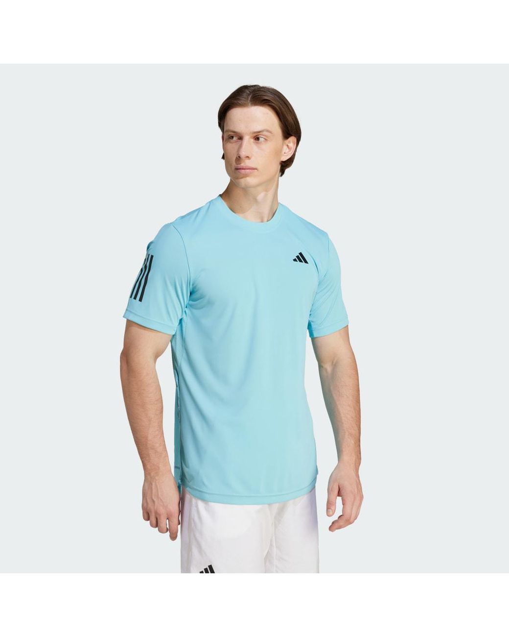 Camiseta Tenis Club 3 bandas adidas de hombre de color Azul | Lyst