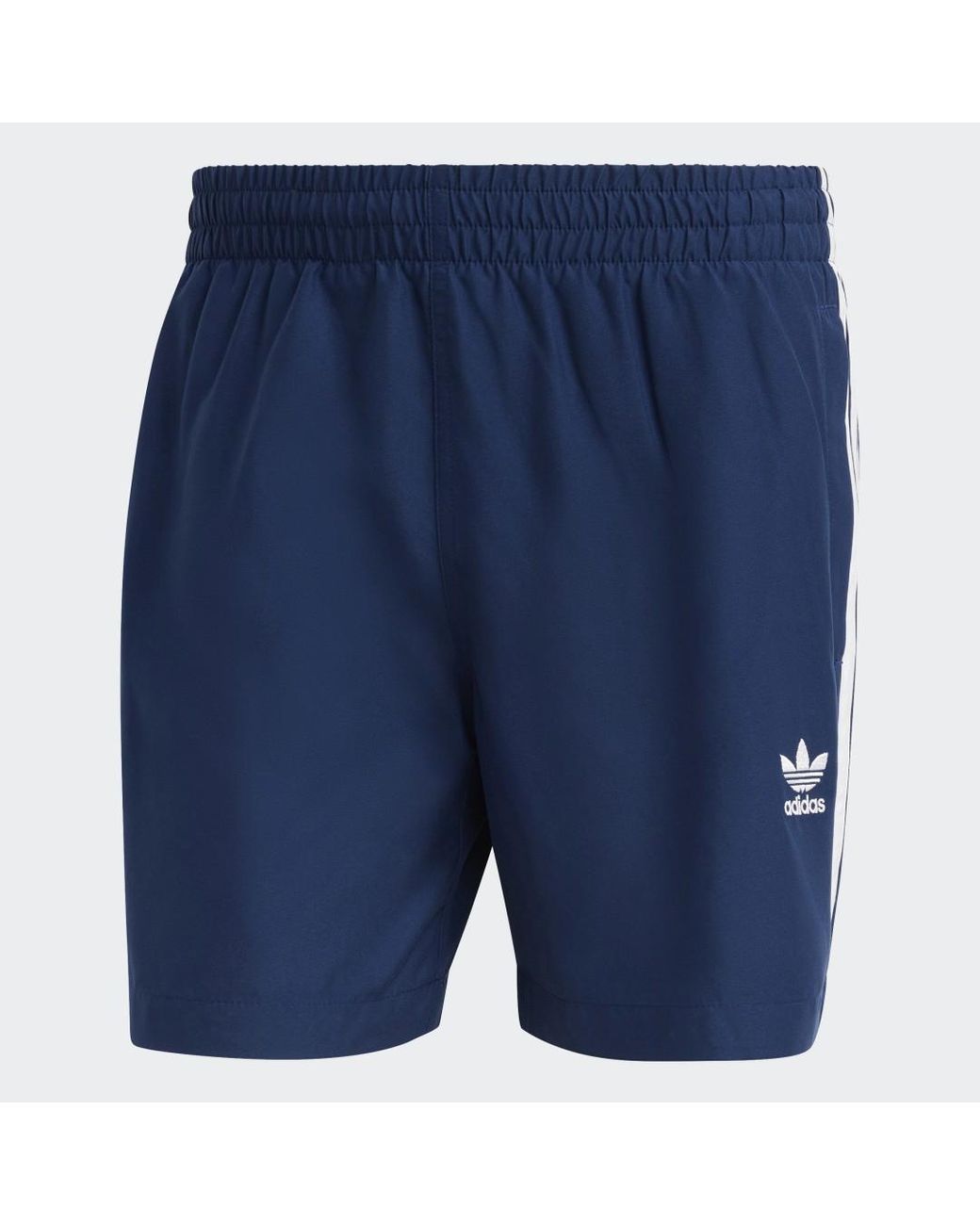 Adidas Blue Adicolor 3-Stripes Swim Shorts for men