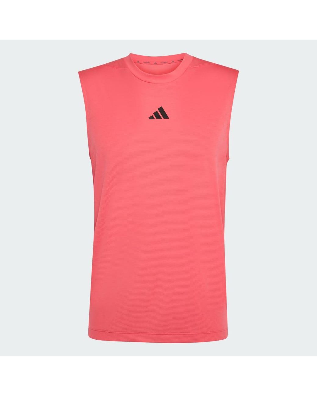 Adidas Pink D4T Primelift 3 Stripes Tank Top for men