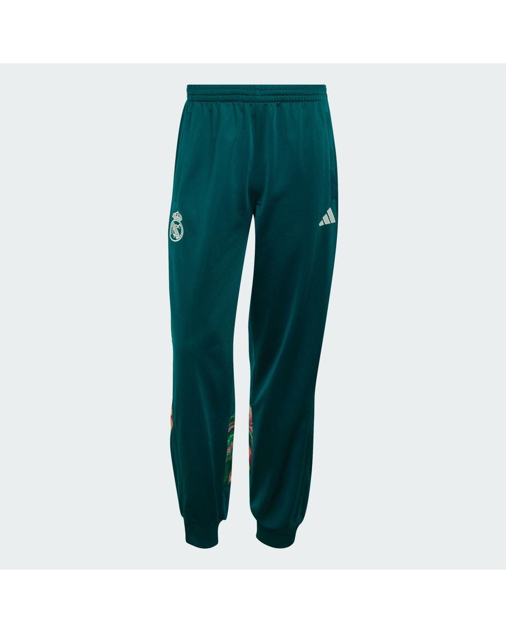 Adidas Green Real Madrid Farm Track Tracksuit Bottoms for men