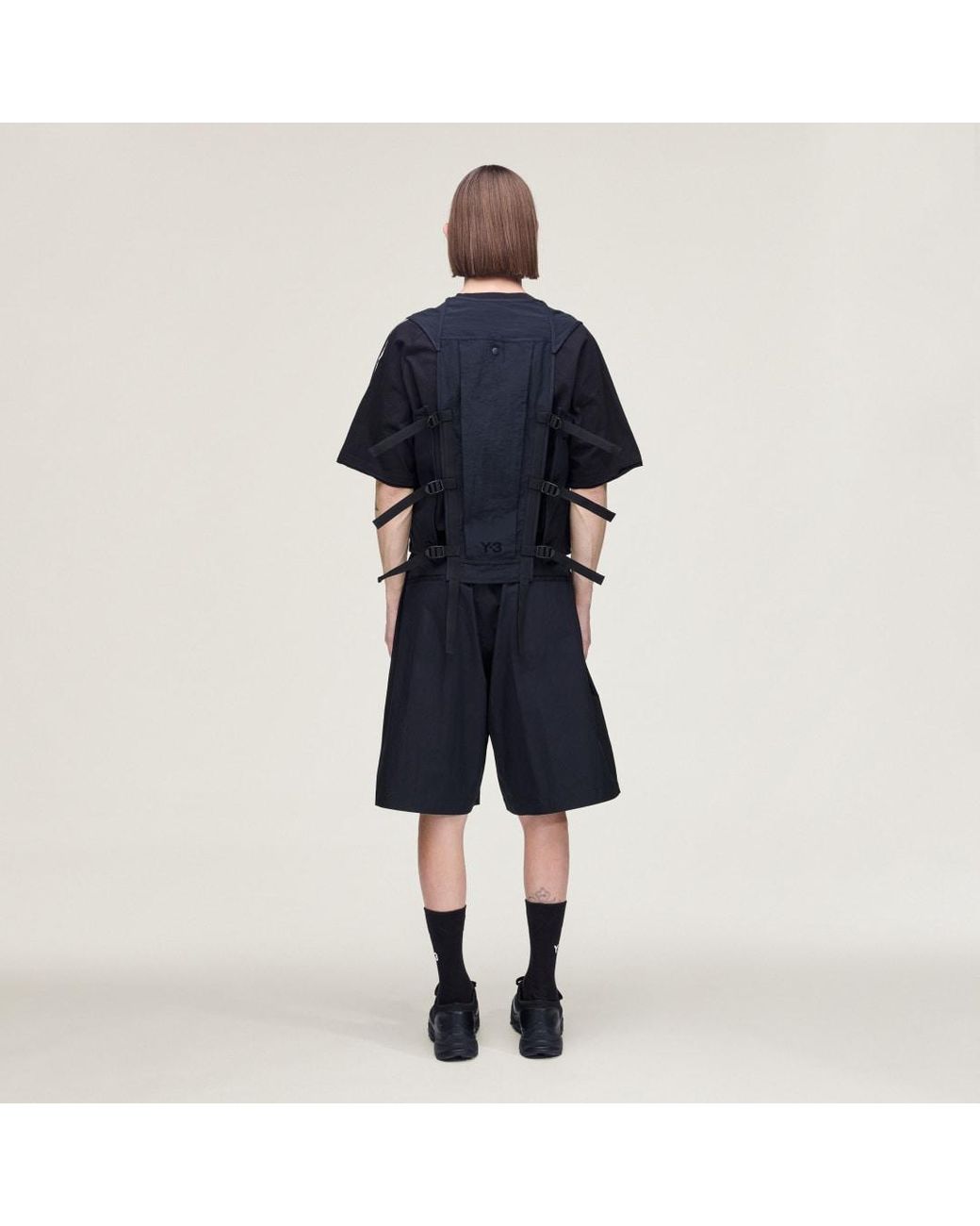 Adidas Blue Y-3 Tactical Utility Vest for men