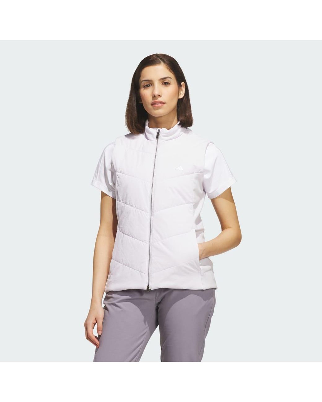 Adidas White Ultimate365+ Course Control Quilted Vest